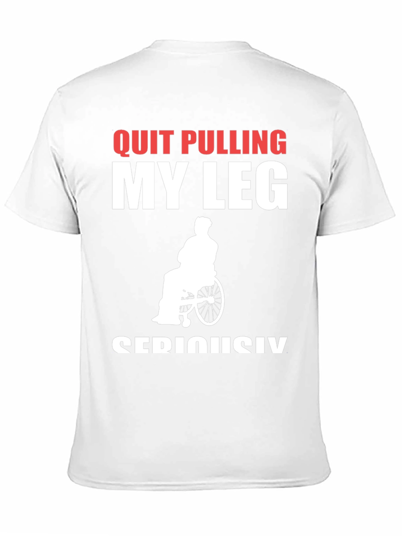 Black Quit Pulling My Leg T-Shirt view 11