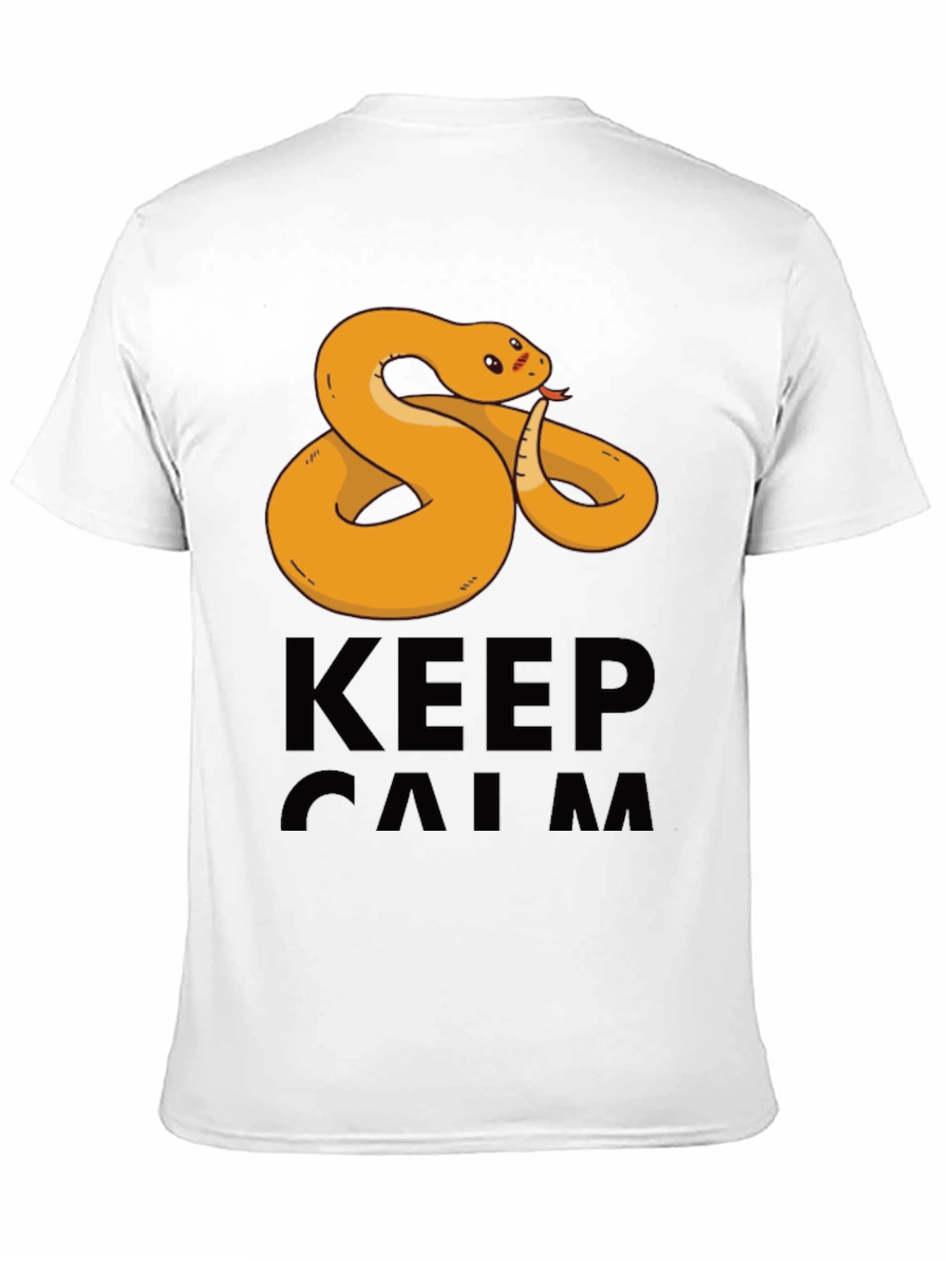 Black Funny Snake Keep Calm Men's T-Shirt view 11
