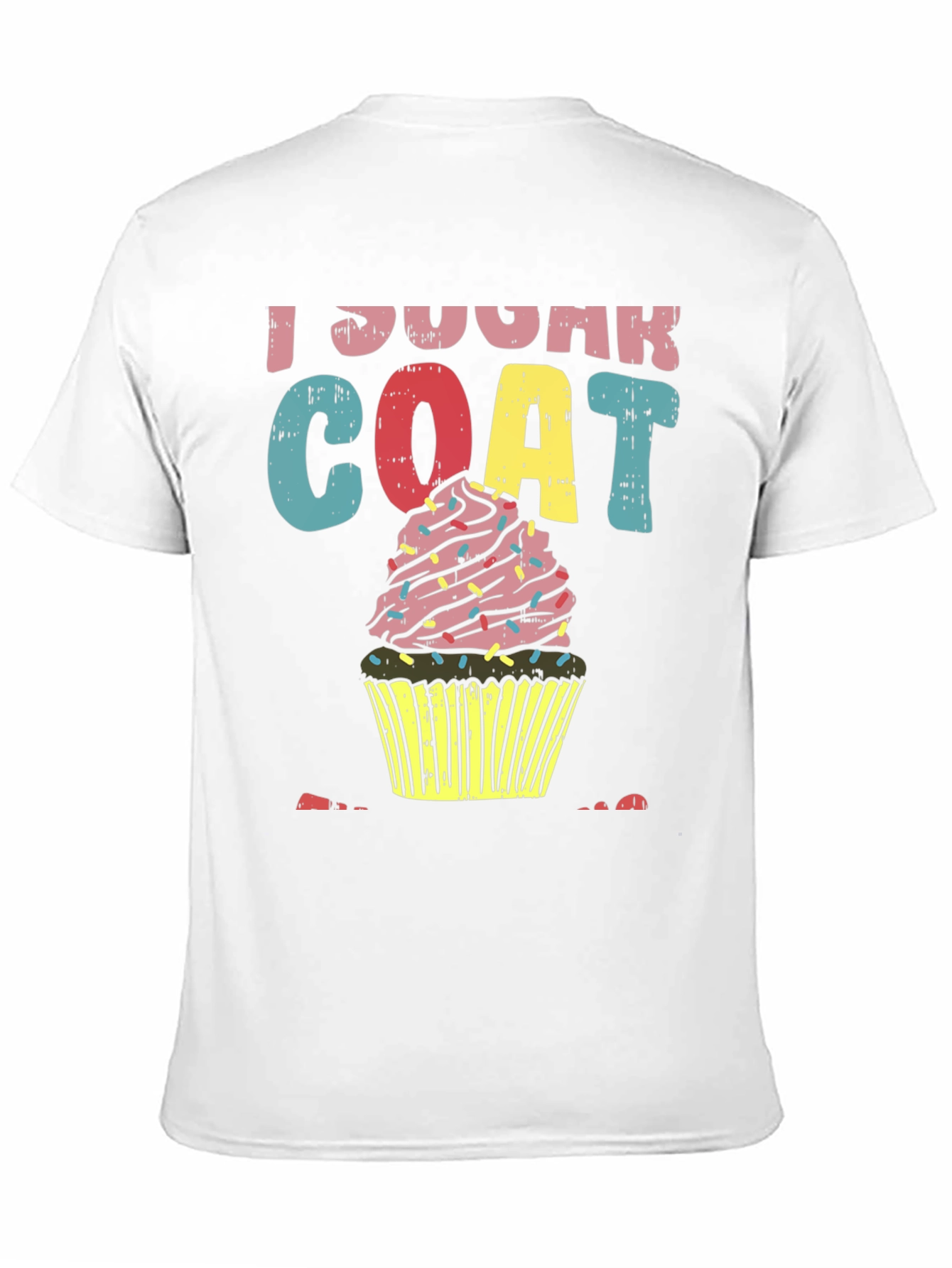 Black I Sugar Coat Tee - Fun Cupcake Shirt view 11