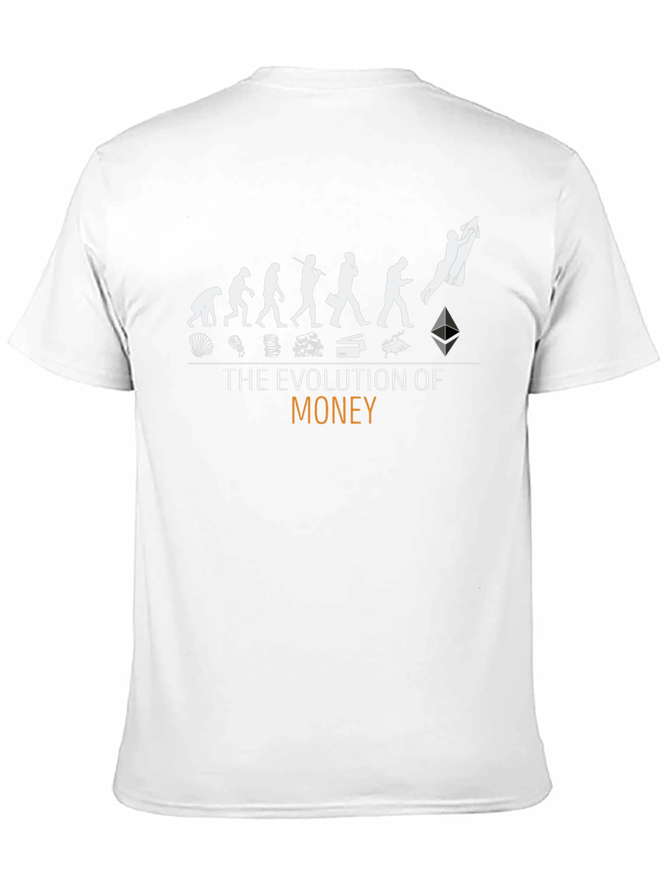 Black Evolution of Money Graphic Tee - Crypto Humor T-Shirt view 11