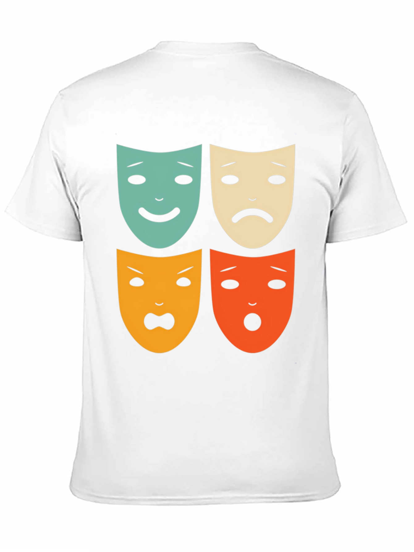 Black Drama Masks Graphic Tee - Unisex Soft Cotton T-Shirt view 11