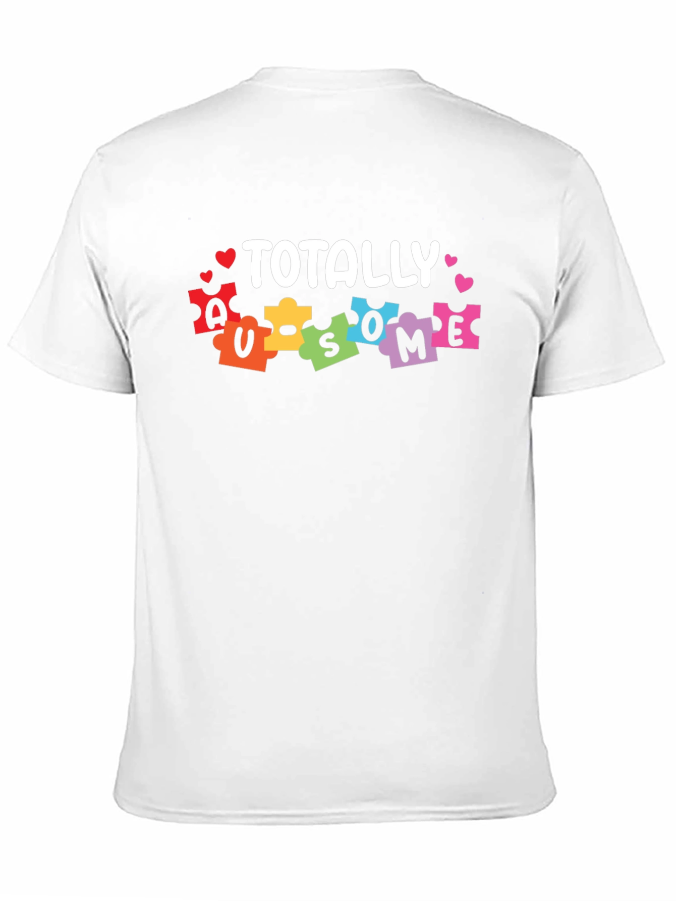 Black Totally Awesome Autism Awareness T-Shirt view 11