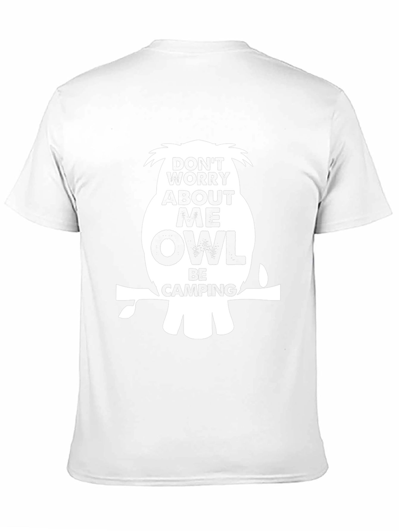 Black Funny Owl Camping Graphic T-Shirt - Black view 11
