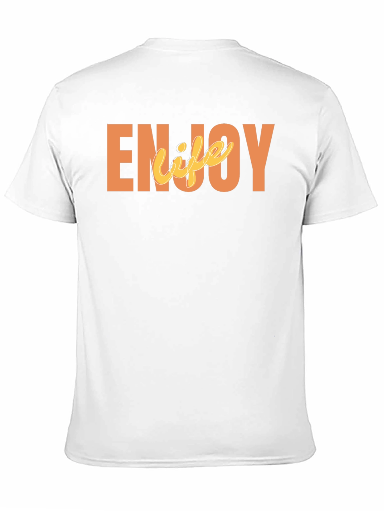 Black Enjoy Life Graphic Tee - Black Casual T-Shirt view 11