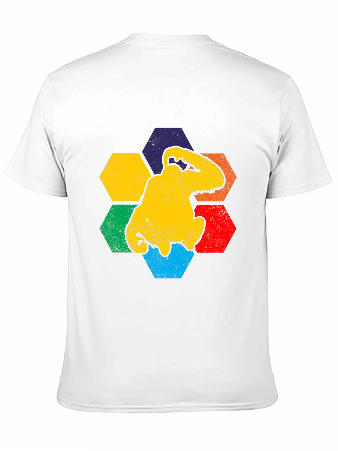 Black Retro Bigfoot Hexagon Graphic Tee view 11