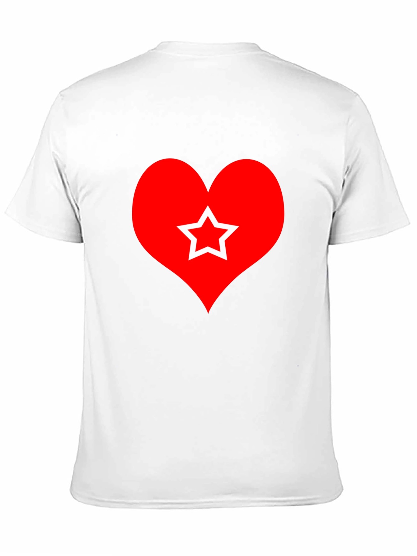 Black Heart Star Graphic Tee - Black Cotton T-Shirt view 11