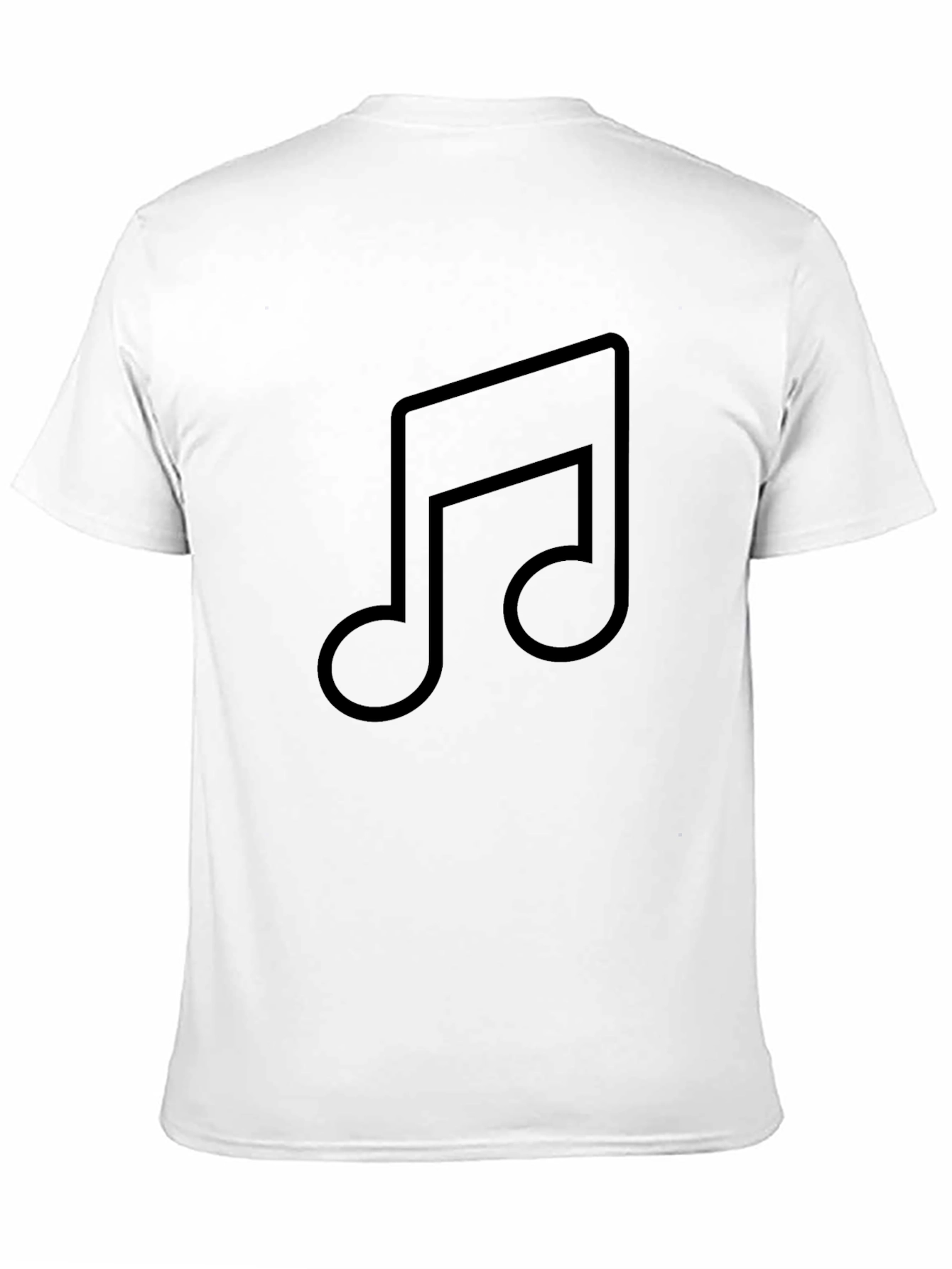 Black Music Note Graphic Tee - Black Cotton T-Shirt view 11