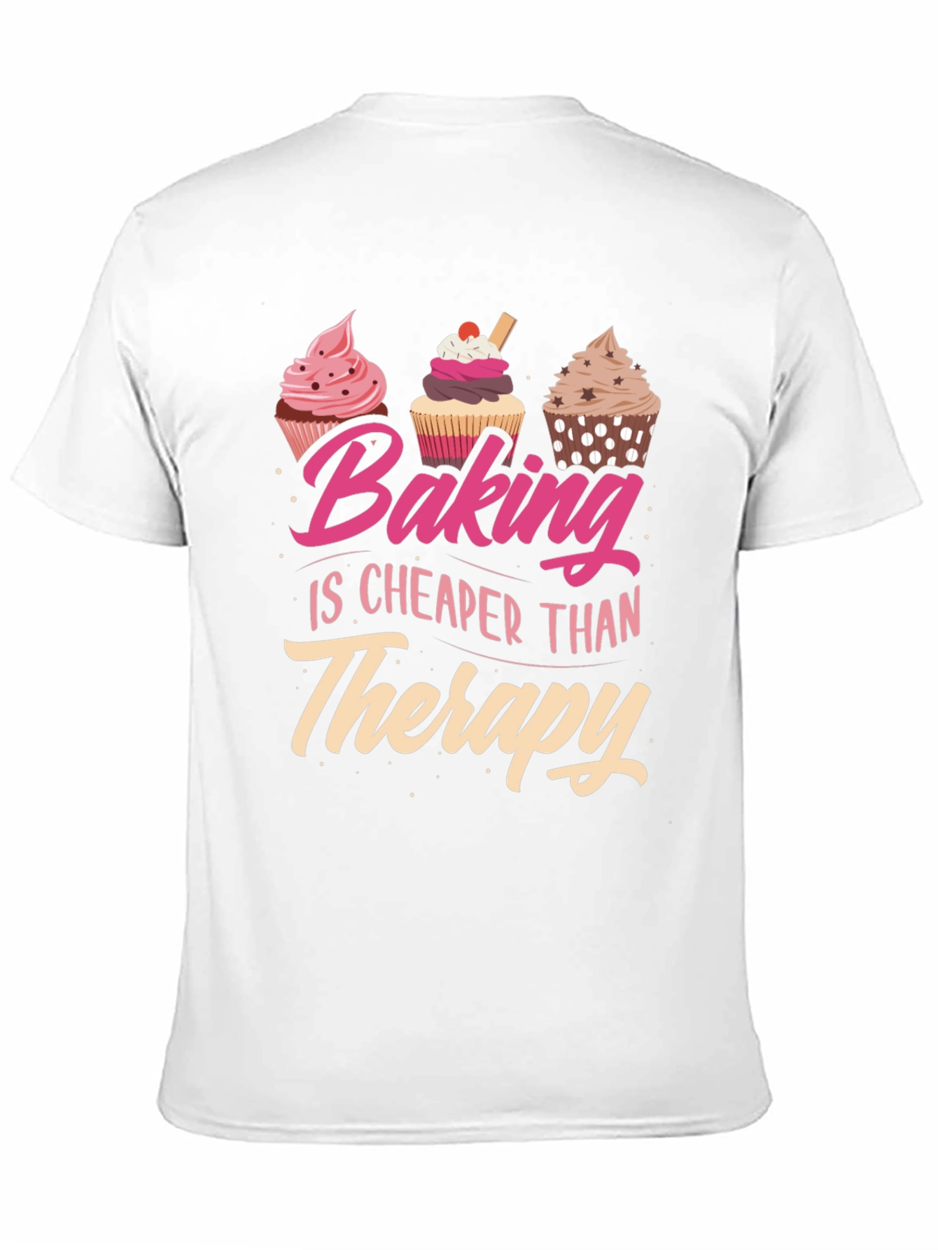 Black Baking is Cheaper Than Therapy T-Shirt view 11