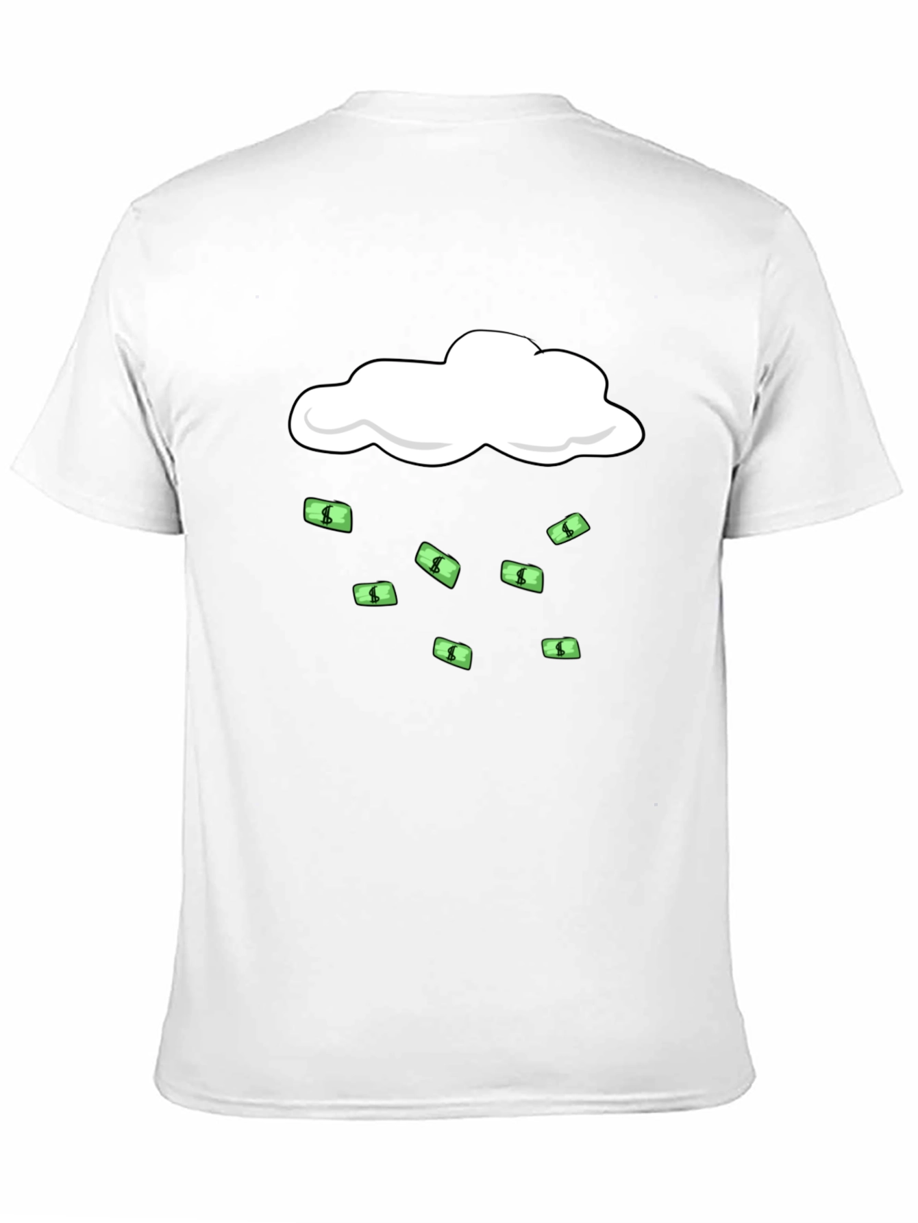 Black Money Rain T-Shirt - Black Graphic Tee view 11