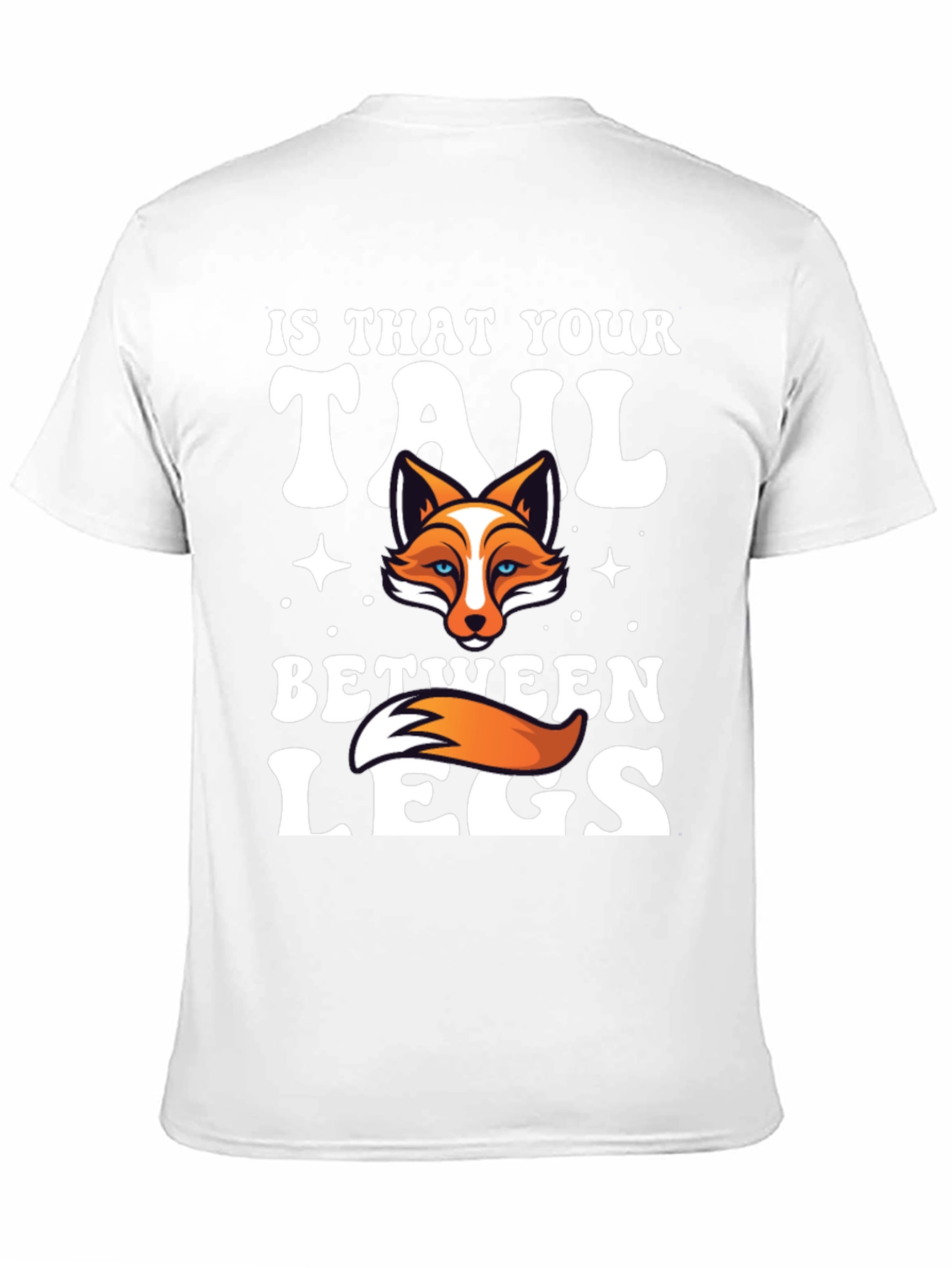 Black Fox Tail Humor Graphic T-Shirt view 11