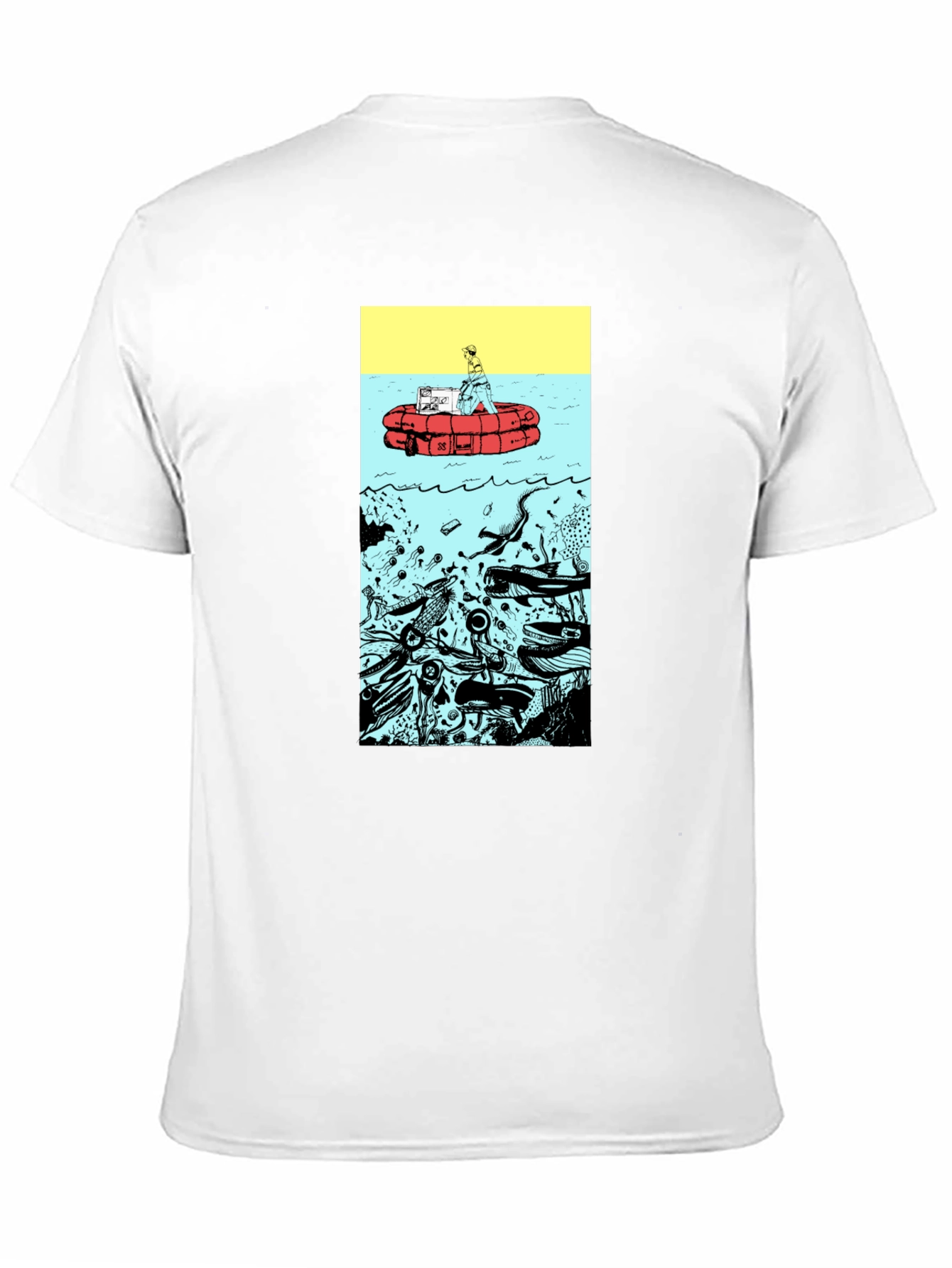 Black Unique Graphic Print Black T-Shirt view 11