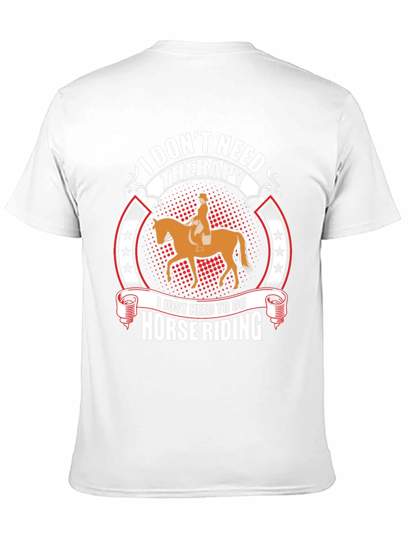 Black Horse Riding Therapy T-Shirt view 11