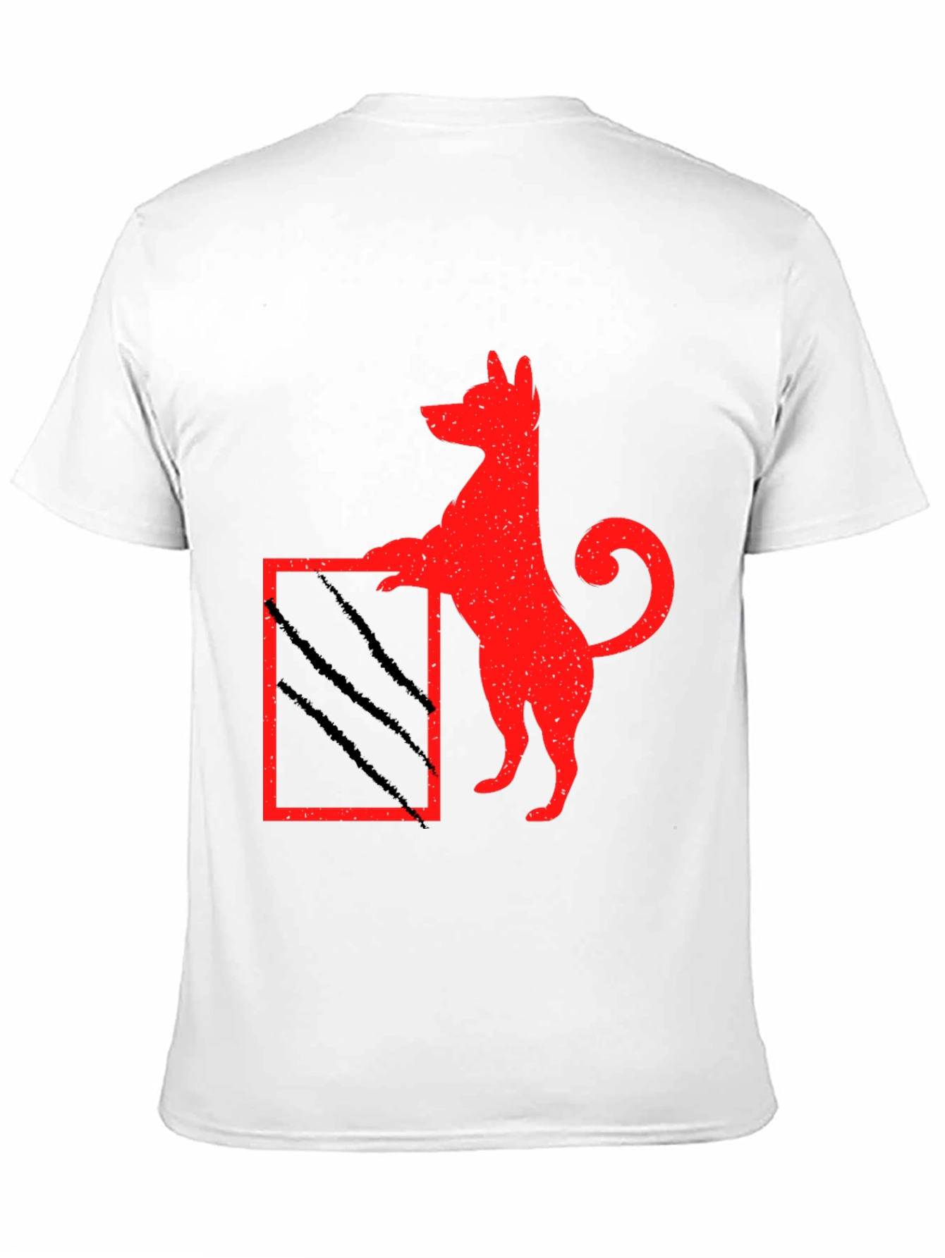 Black Dog Scratch Box Tee - Quirky Graphic T-Shirt view 11