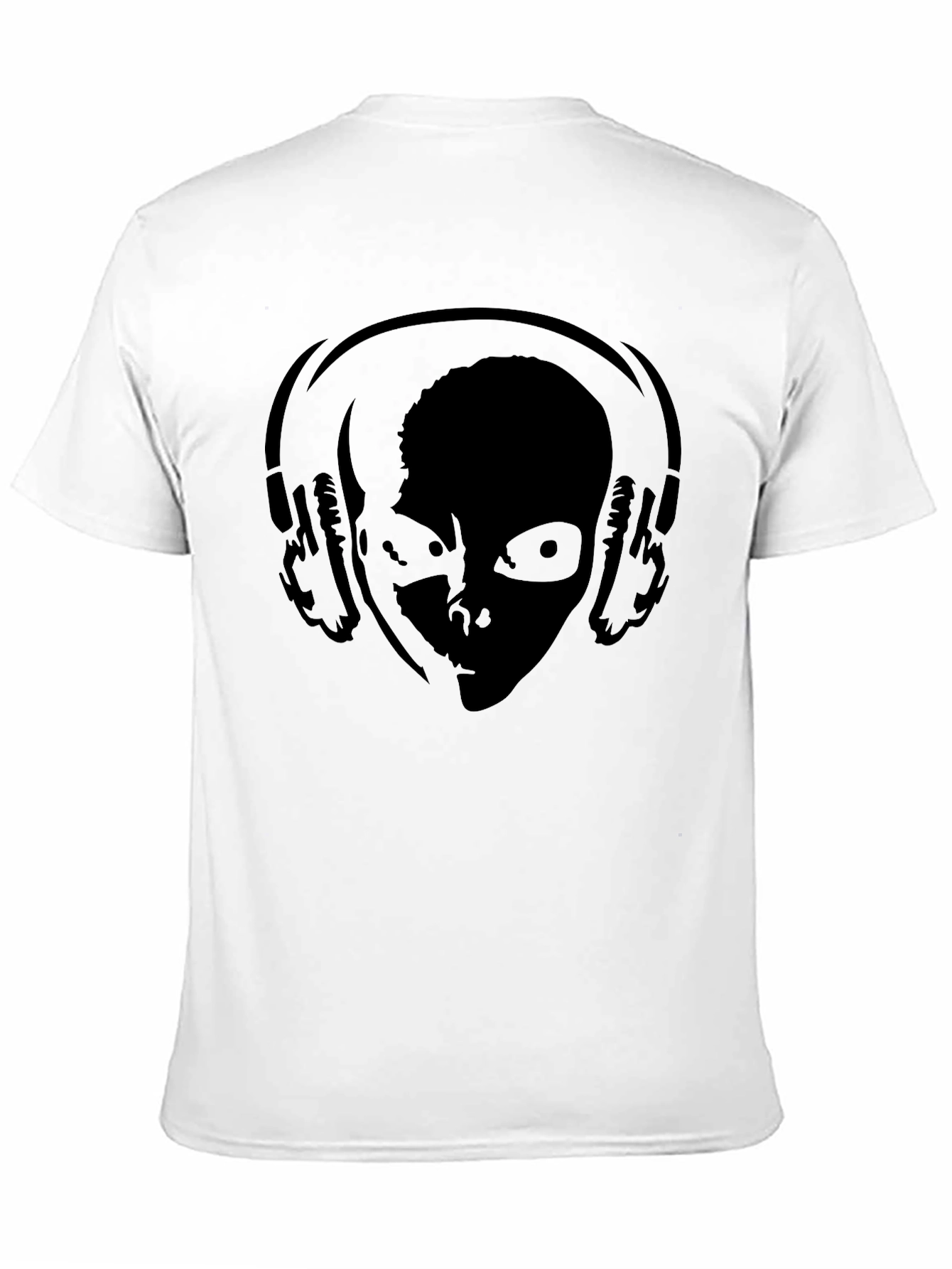 Black DJ Alien Graphic Tee - Black Cotton Comfort view 11