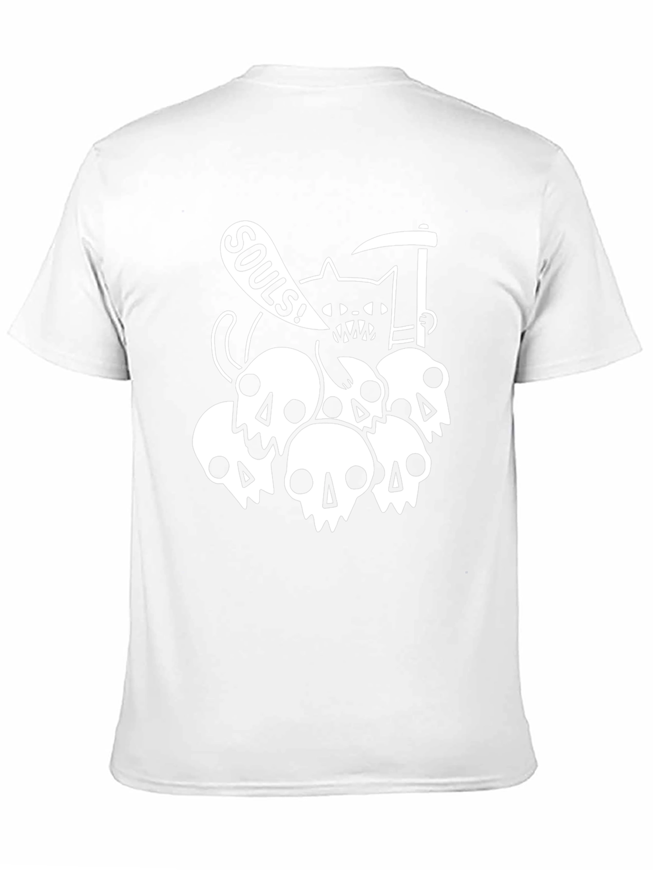 Black Grim Reaper Cat Skulls T-Shirt - Black view 11