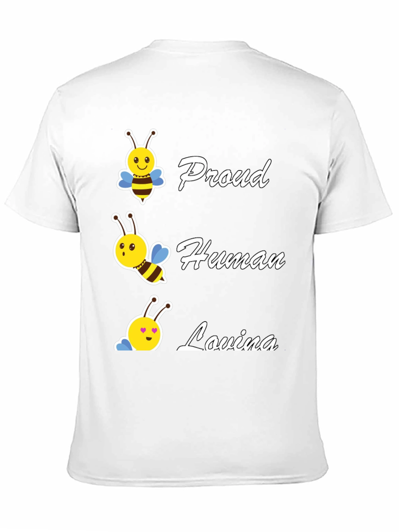 Black Proud Human Bee Loving T-Shirt view 11