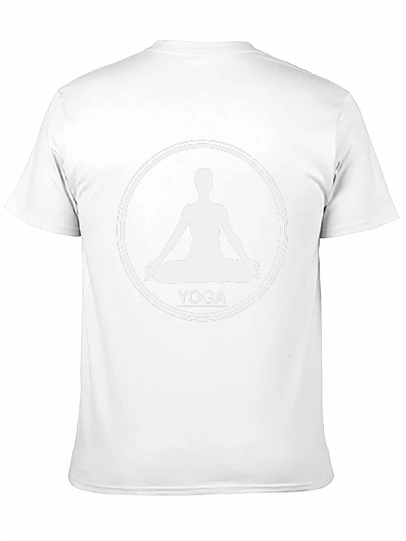 Black Yoga Silhouette Graphic T-Shirt - Black Cotton Tee view 11