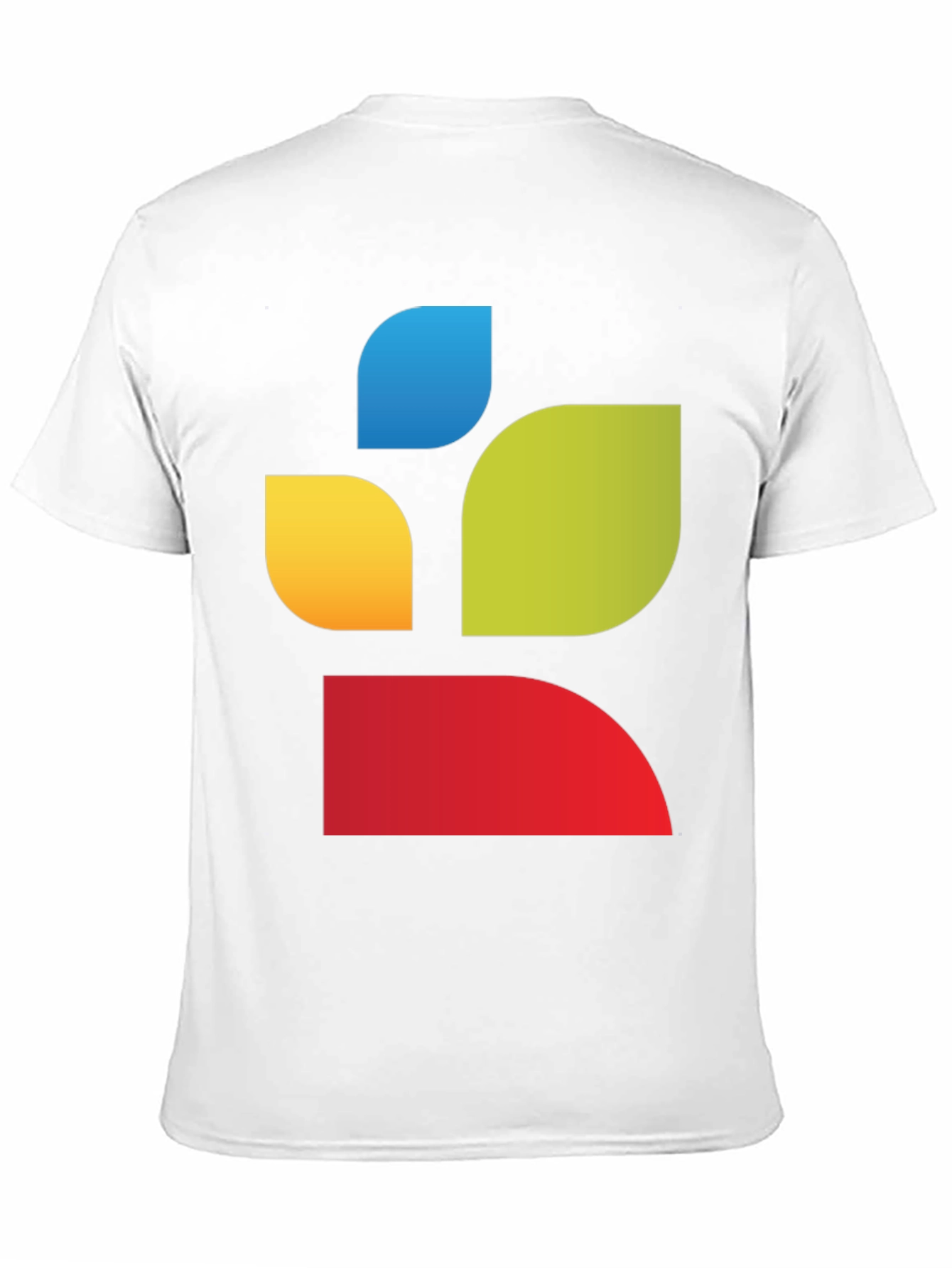 Black Abstract Leaf Design Black T-Shirt view 11