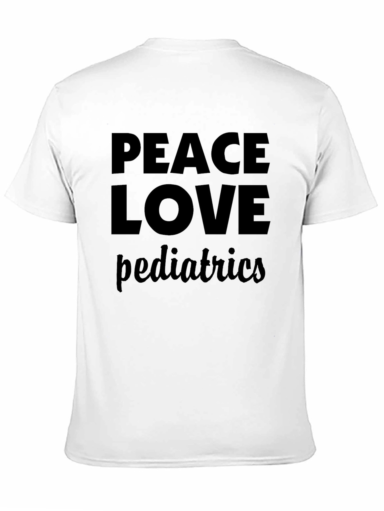 Black Peace Love Pediatrics T-Shirt view 11