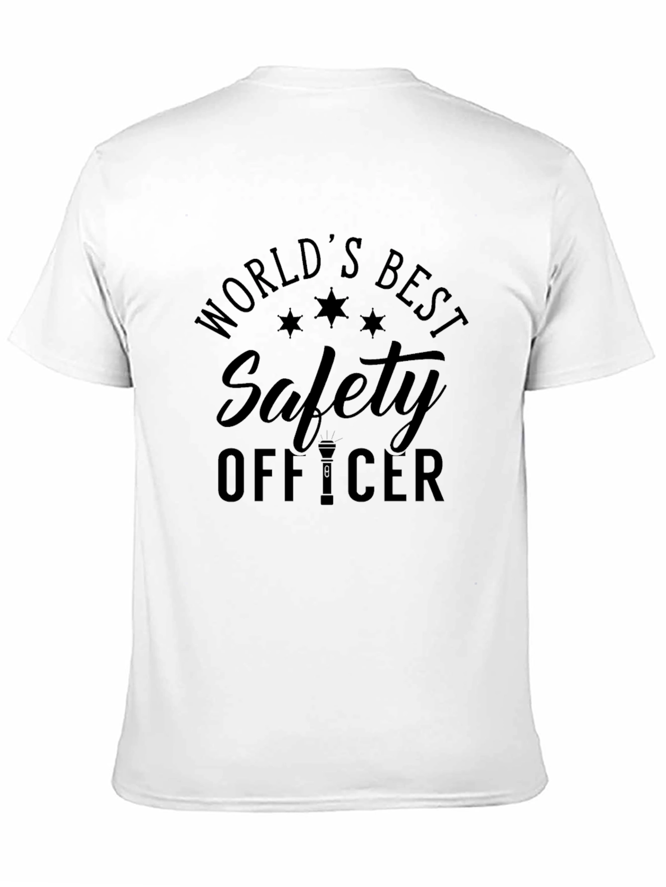 Black World's Best Safety Officer T-Shirt - Black view 11