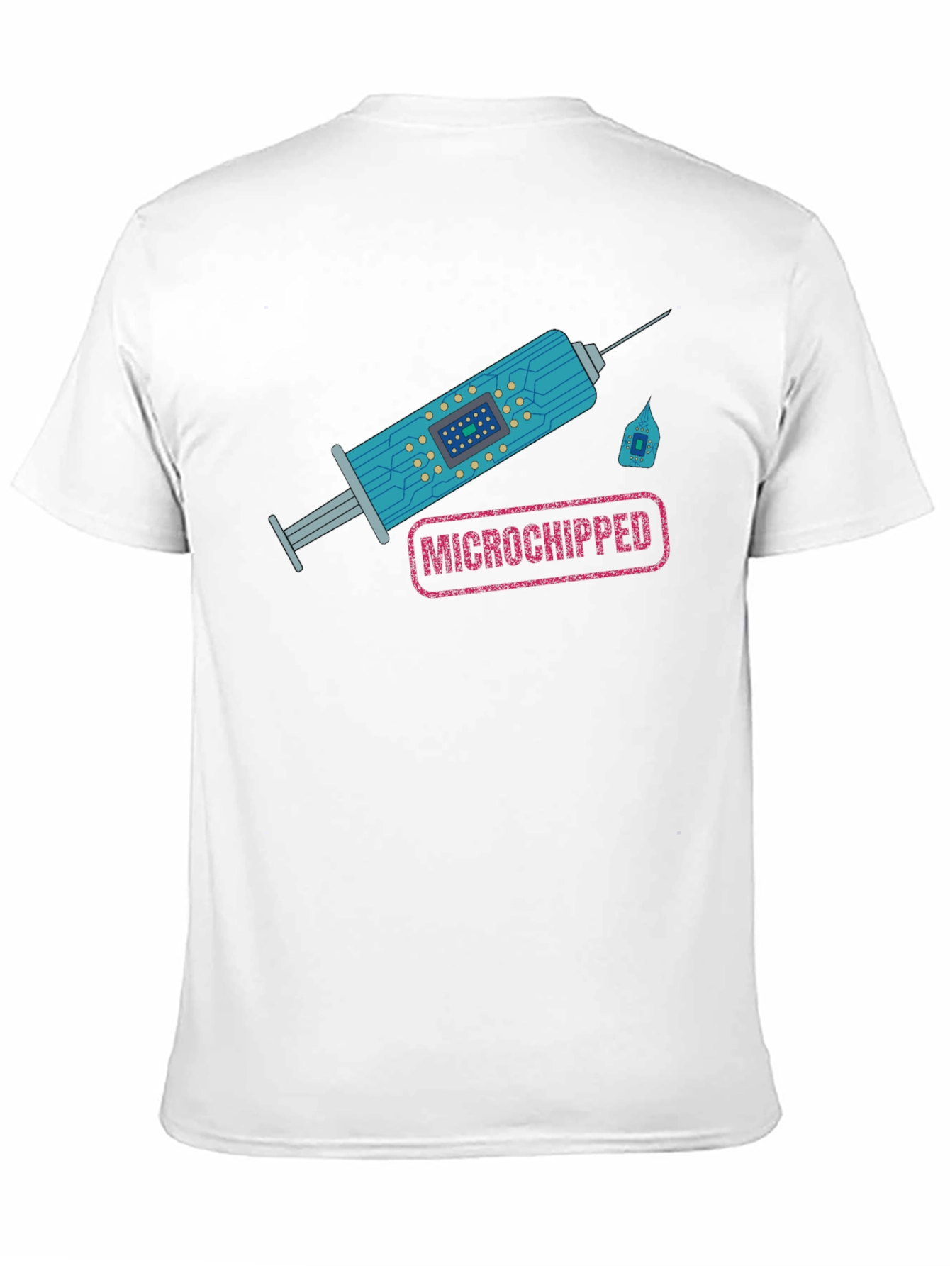 Black Microchipped Syringe Graphic Tee - Black T-Shirt view 11