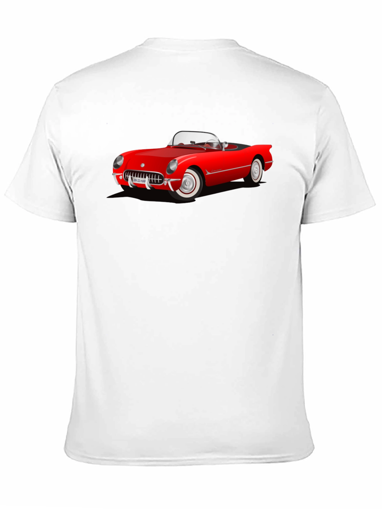 Black Red Classic Car Graphic T-Shirt view 11