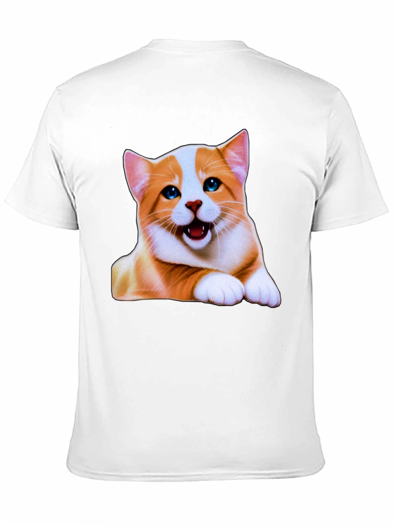 Black Cute Cat Graphic Tee - Men's Black T-Shirt view 11