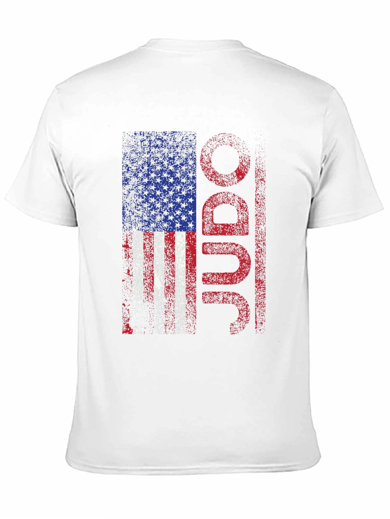 Black American Flag Judo T-Shirt view 11