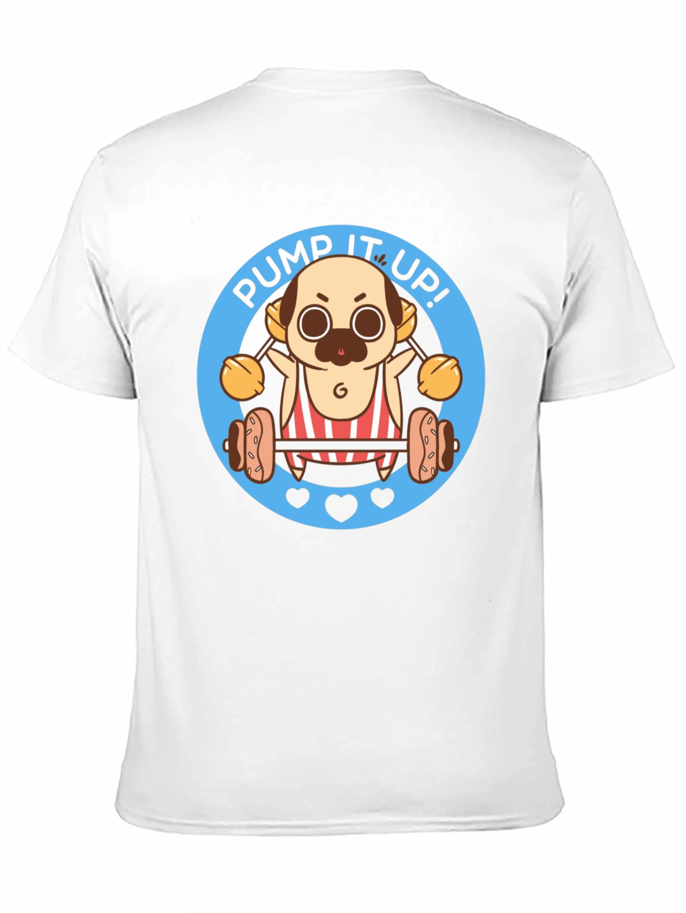 Black Pump It Up Pug T-Shirt view 11