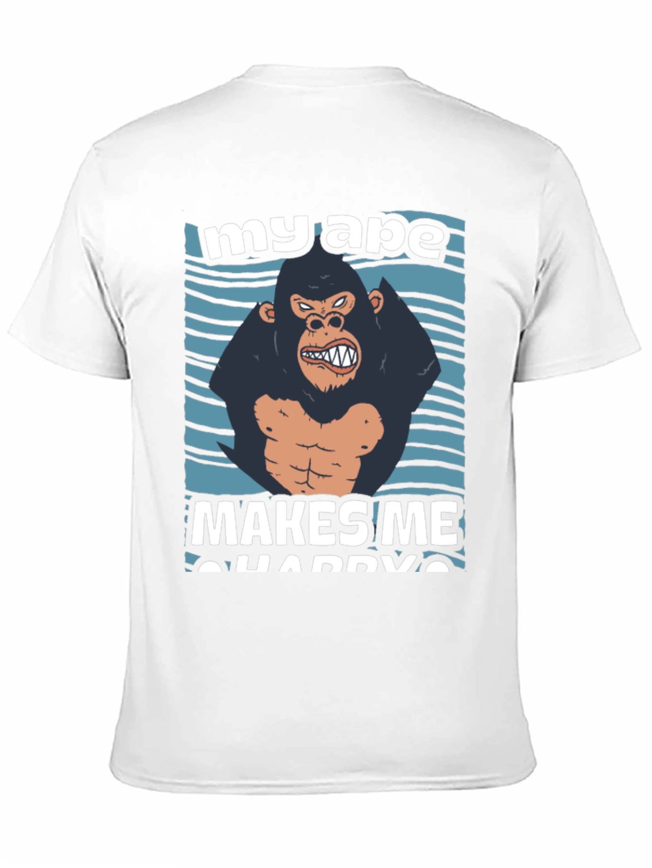 Black My Ape Makes Me Happy Graphic T-Shirt view 11