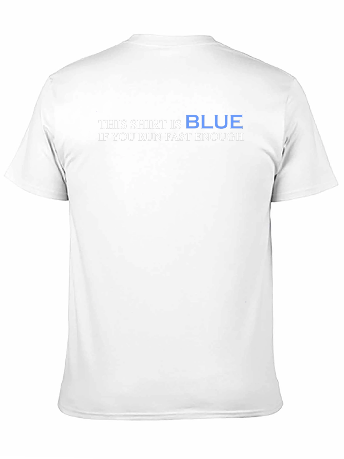 Black Humorous Physics T-Shirt: "This Shirt is Blue" view 11