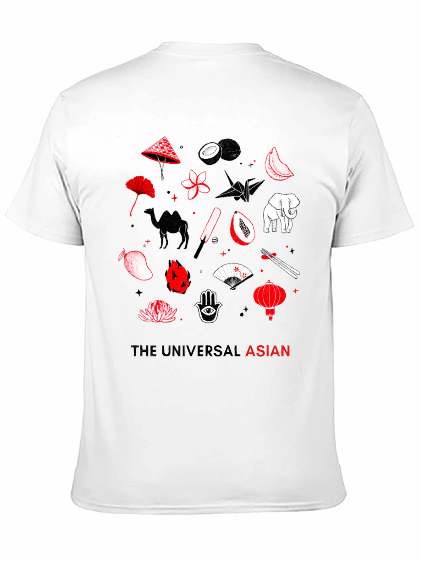 Black The Universal Asian Graphic Tee - Black Cotton view 11