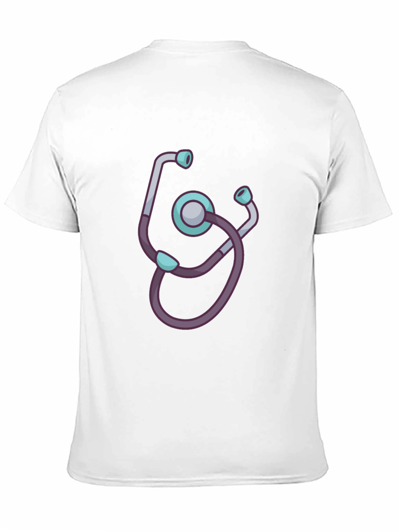 Black Stethoscope Graphic Tee - Medical Theme Shirt view 11