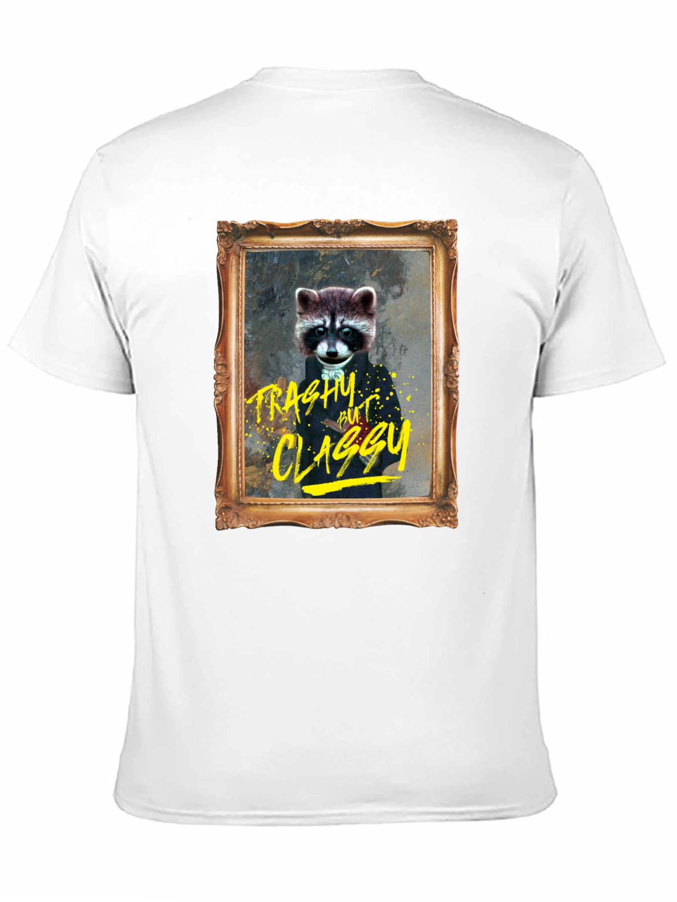 Black Trashy But Classy Raccoon T-Shirt - Funny Novelty Tee view 11