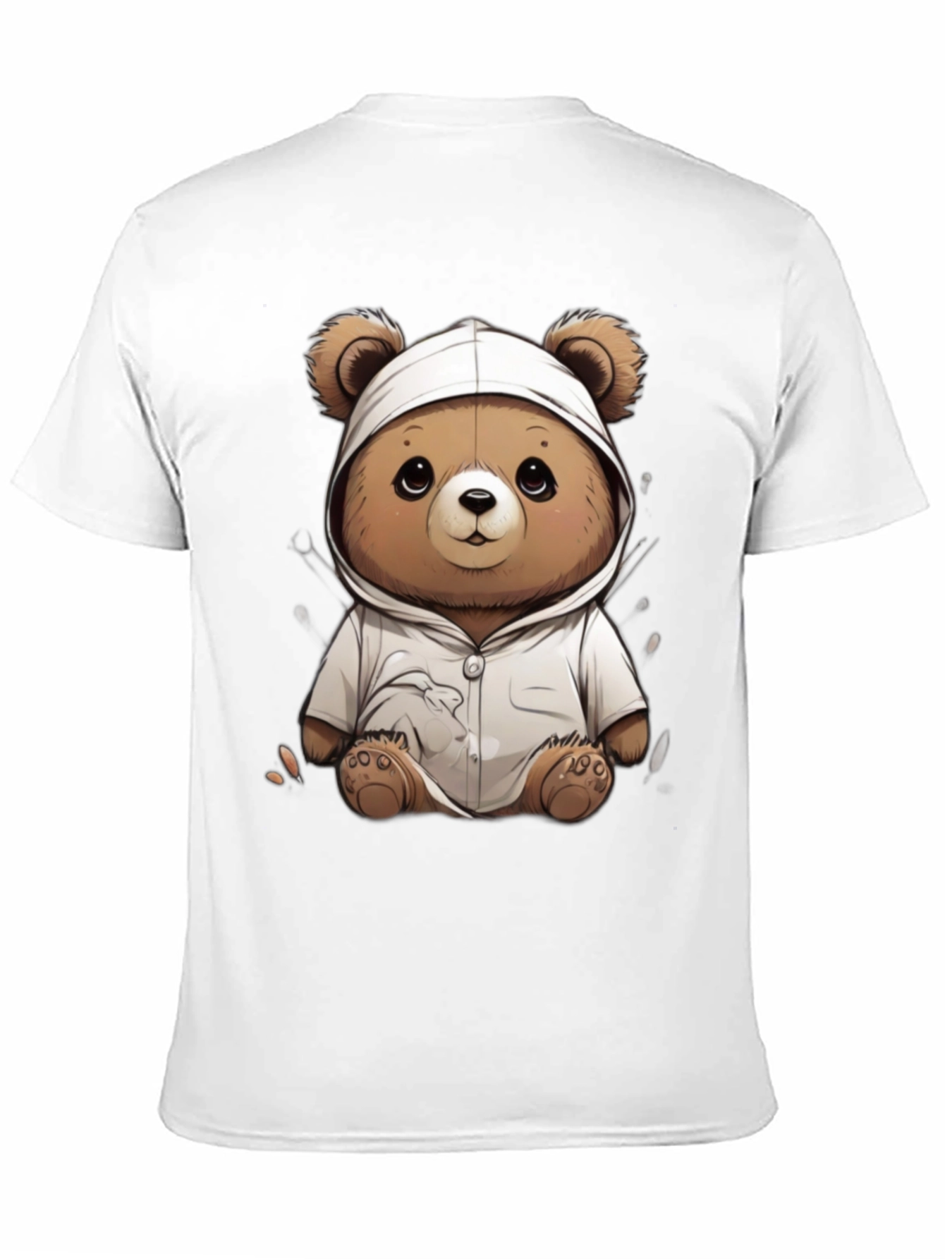 Black Teddy Bear Hoodie T-Shirt - Soft & Stylish view 11