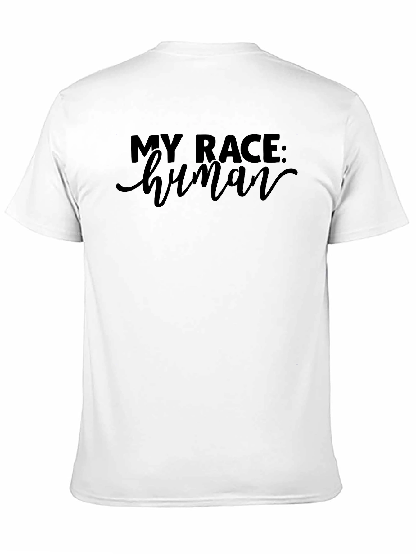 Black My Race: Human Graphic T-Shirt view 11
