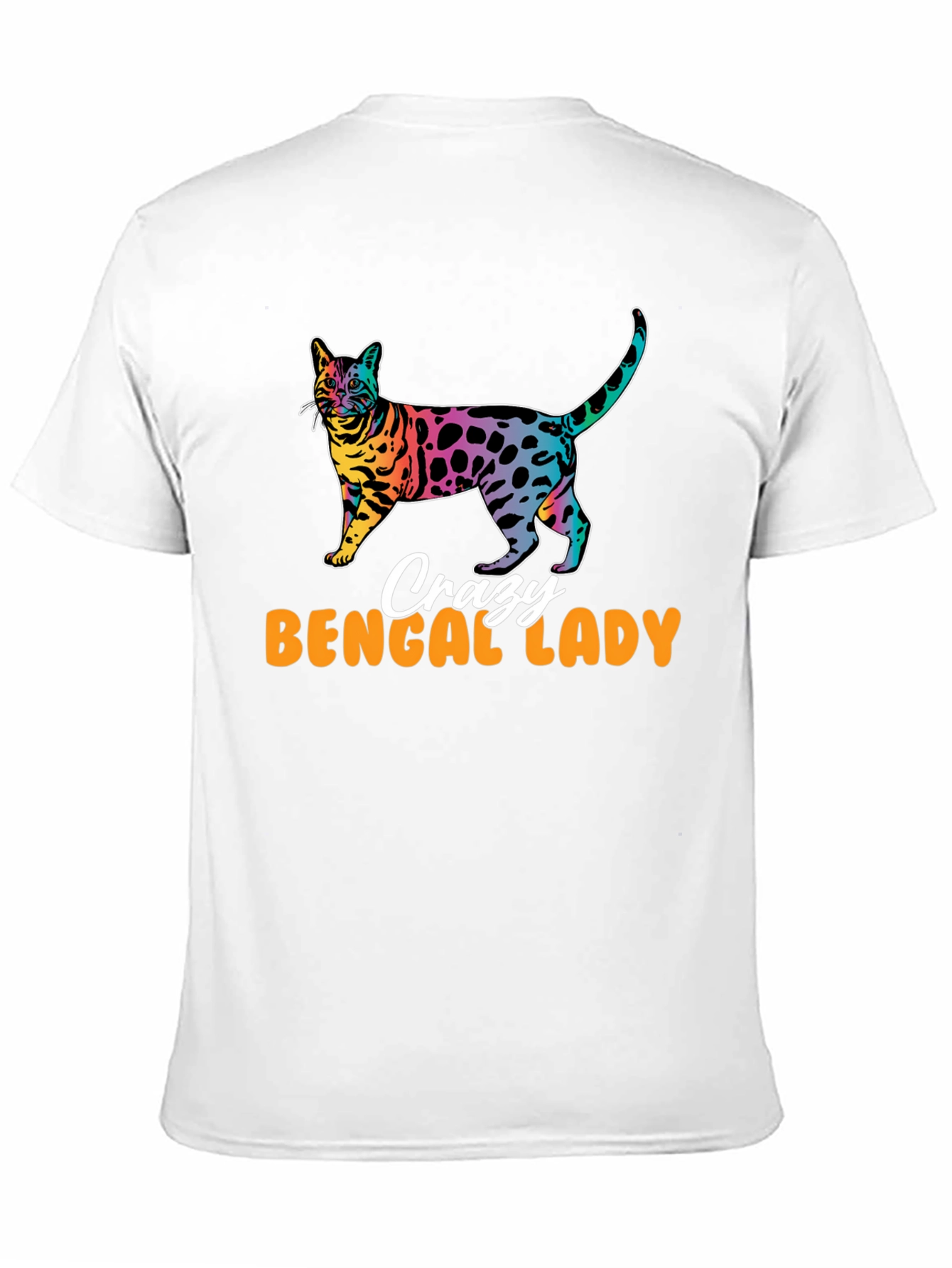 Black Crazy Bengal Lady T-Shirt view 11