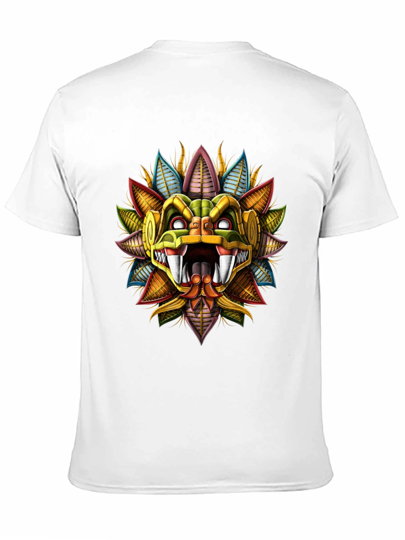 Black Aztec Serpent God T-Shirt - Bold Graphic Tee view 11