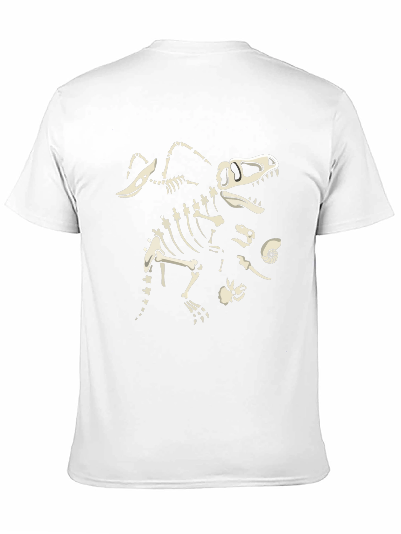 Black Dino Skeleton Black T-Shirt view 11