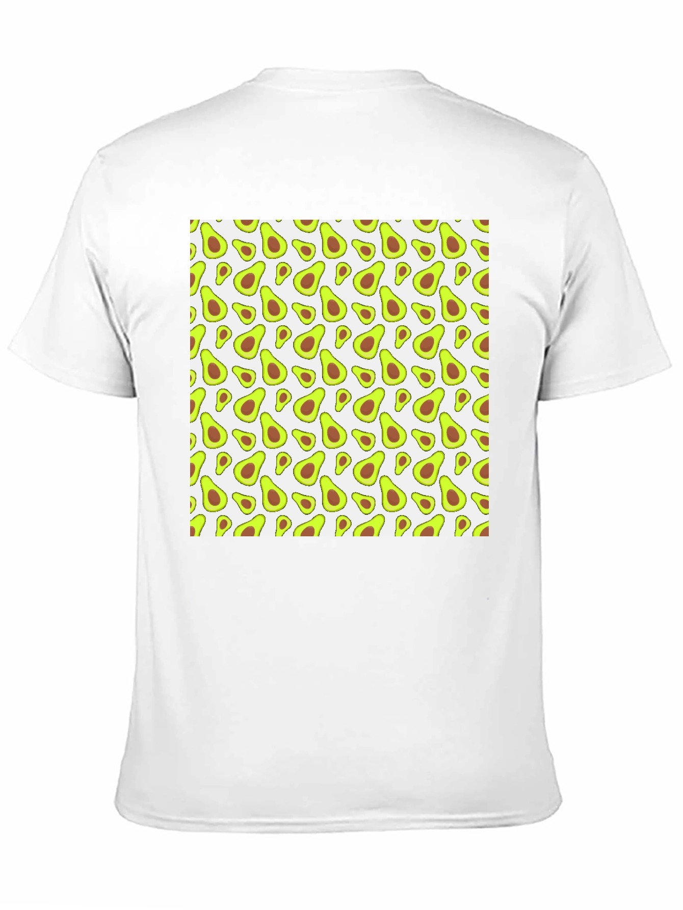 Black Avocado Pattern Black T-Shirt view 11