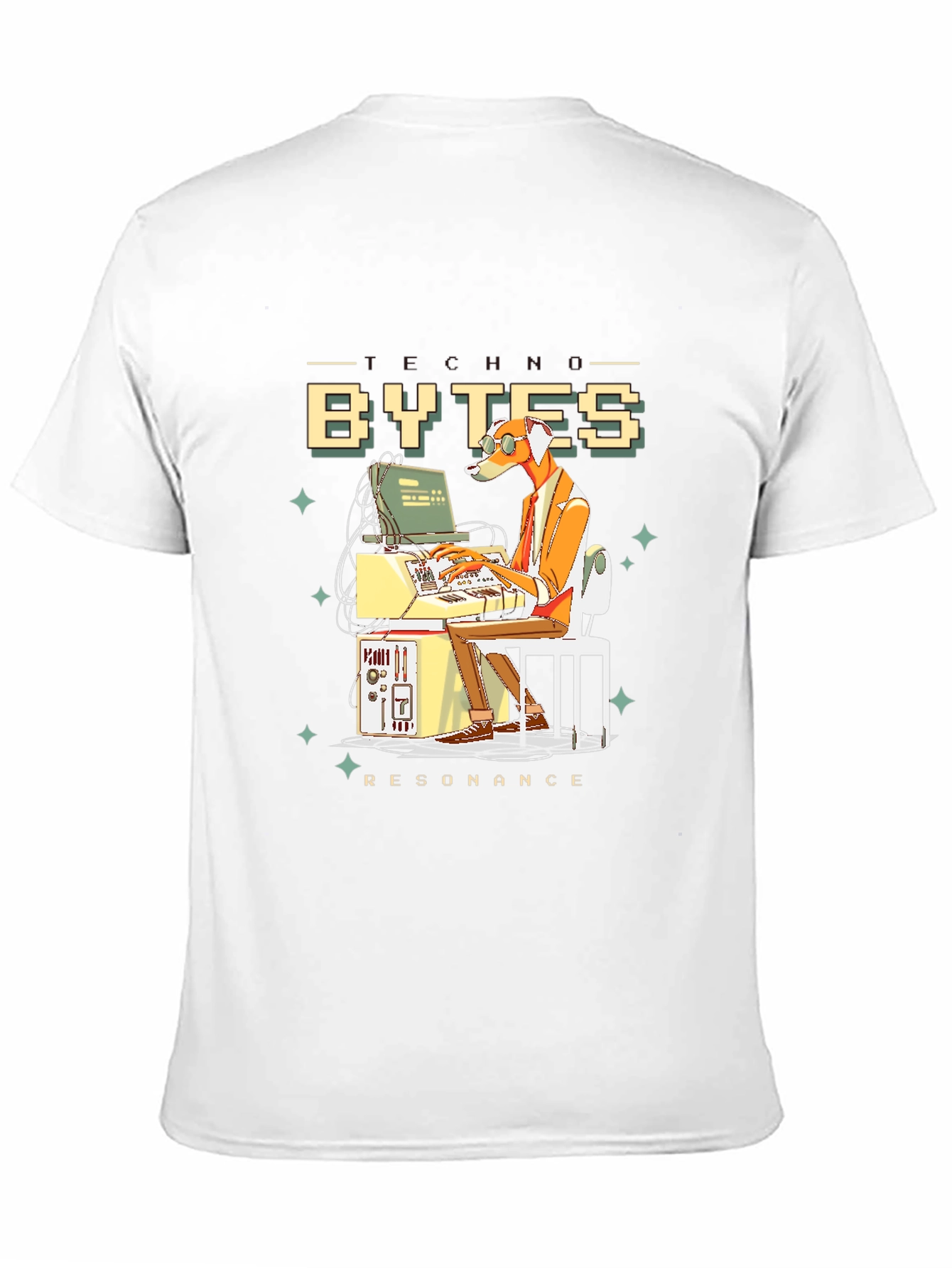 Black Bytes Resonance Graphic T-Shirt - Black Cotton Tee view 11