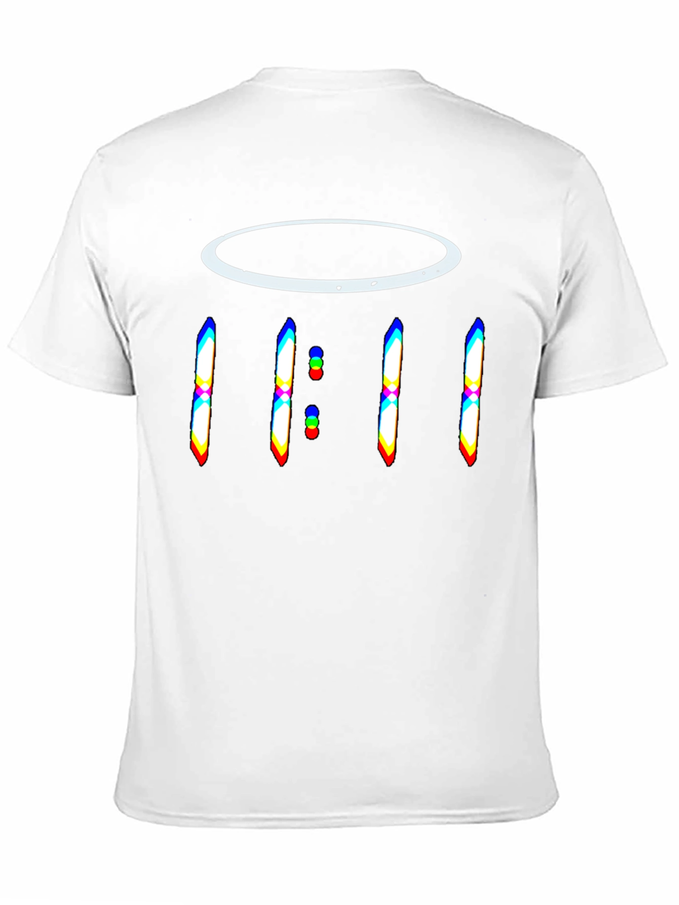 Black Modern Graphic T-Shirt - 11:11 Design view 11