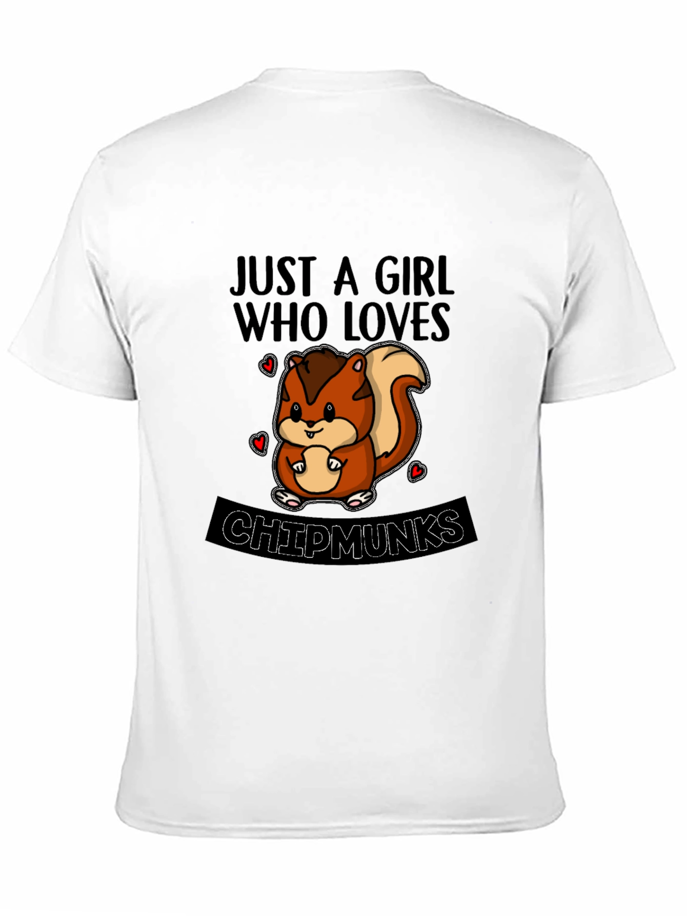 Black Cute Chipmunks Lover T-Shirt view 11