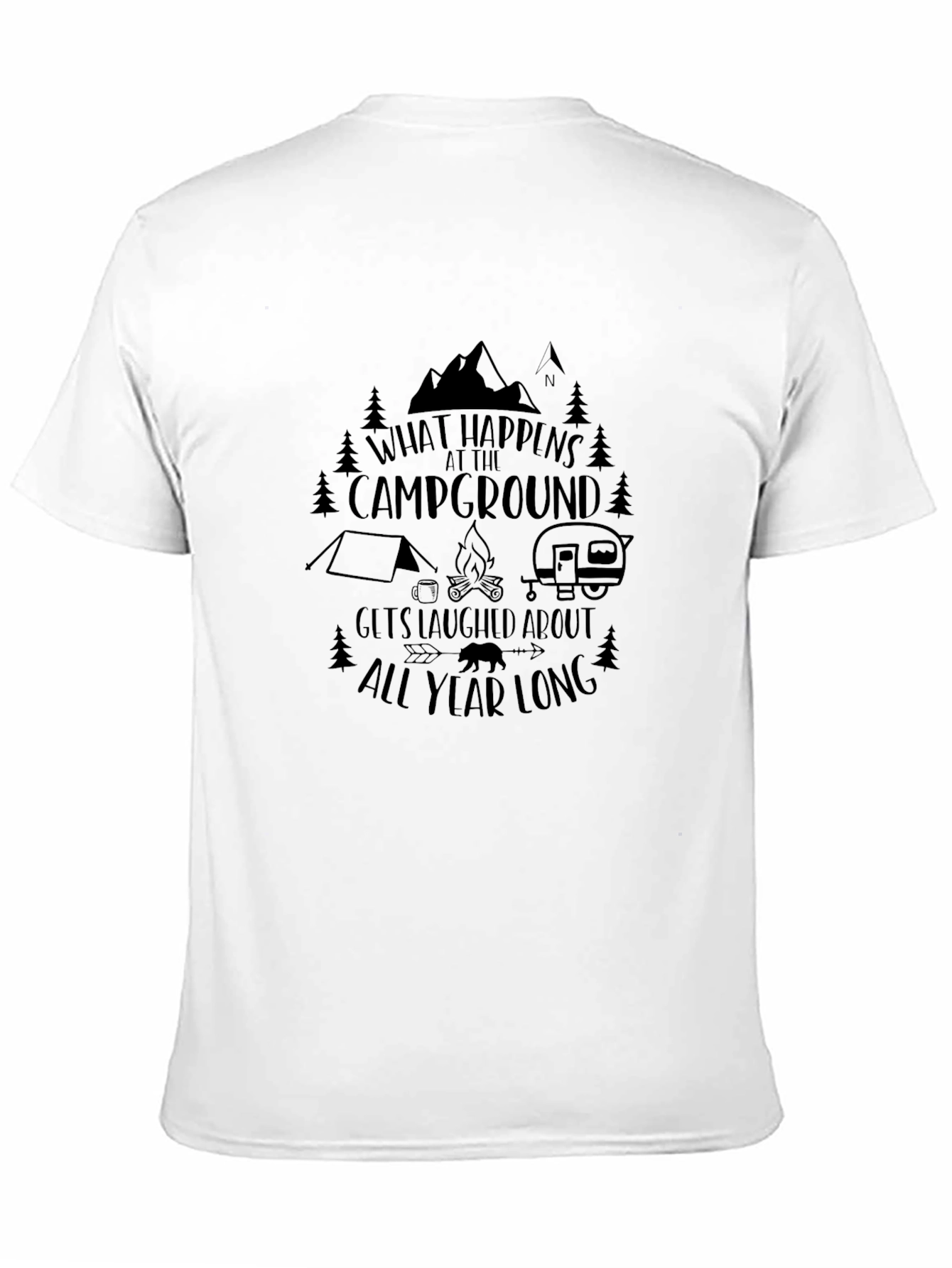 Black Camping Humor Graphic Tee view 11