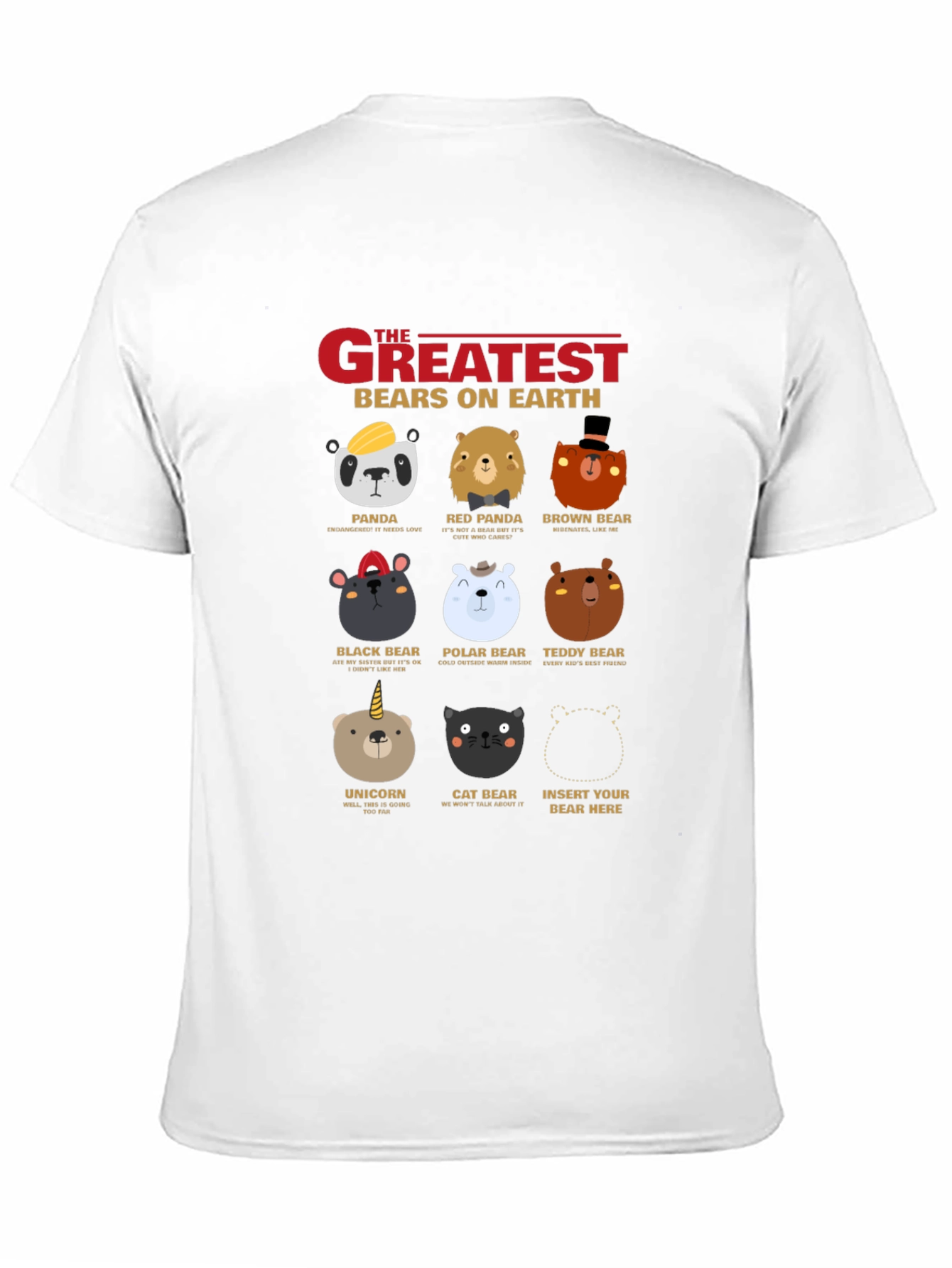 Black Greatest Bears on Earth T-Shirt view 11