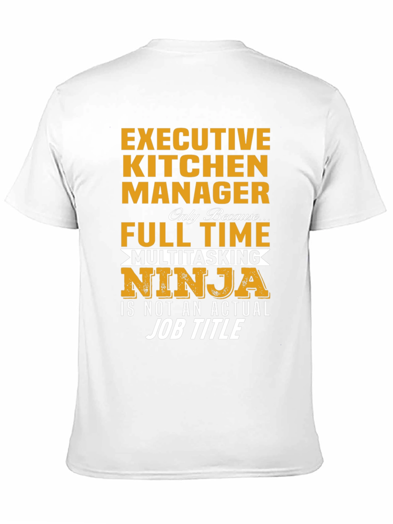 Black Executive Kitchen Manager Ninja T-Shirt view 11