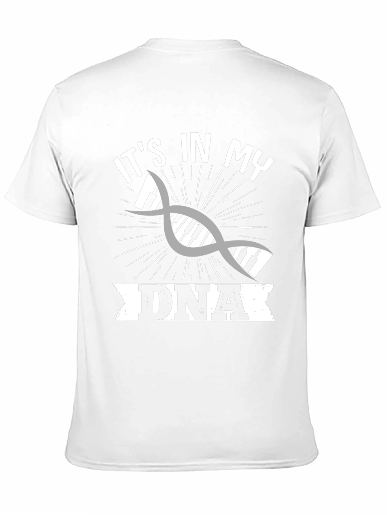 Black It's In My DNA Piano T-Shirt view 11