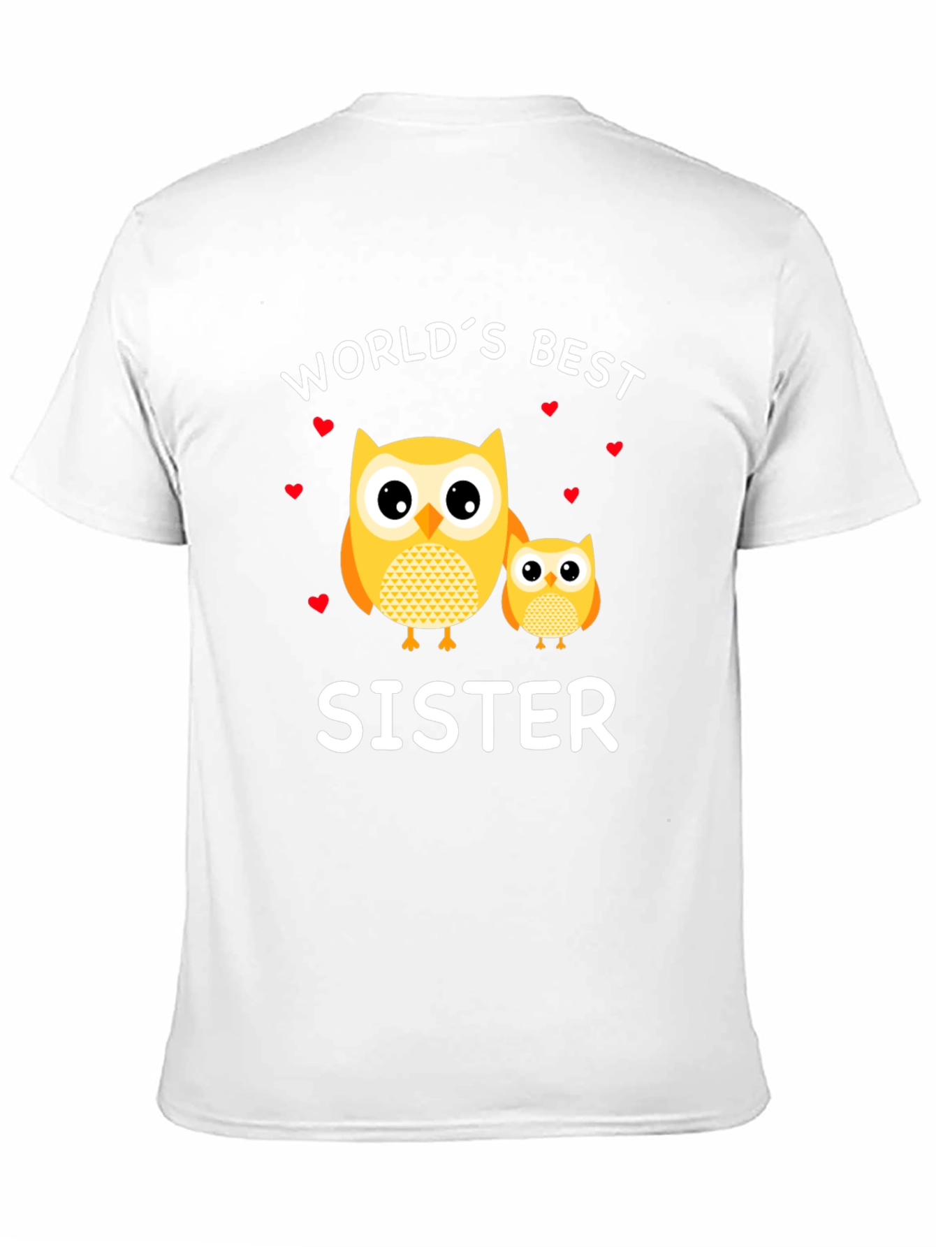Black World's Best Sister Owl T-Shirt - Cute Sister Gift view 11