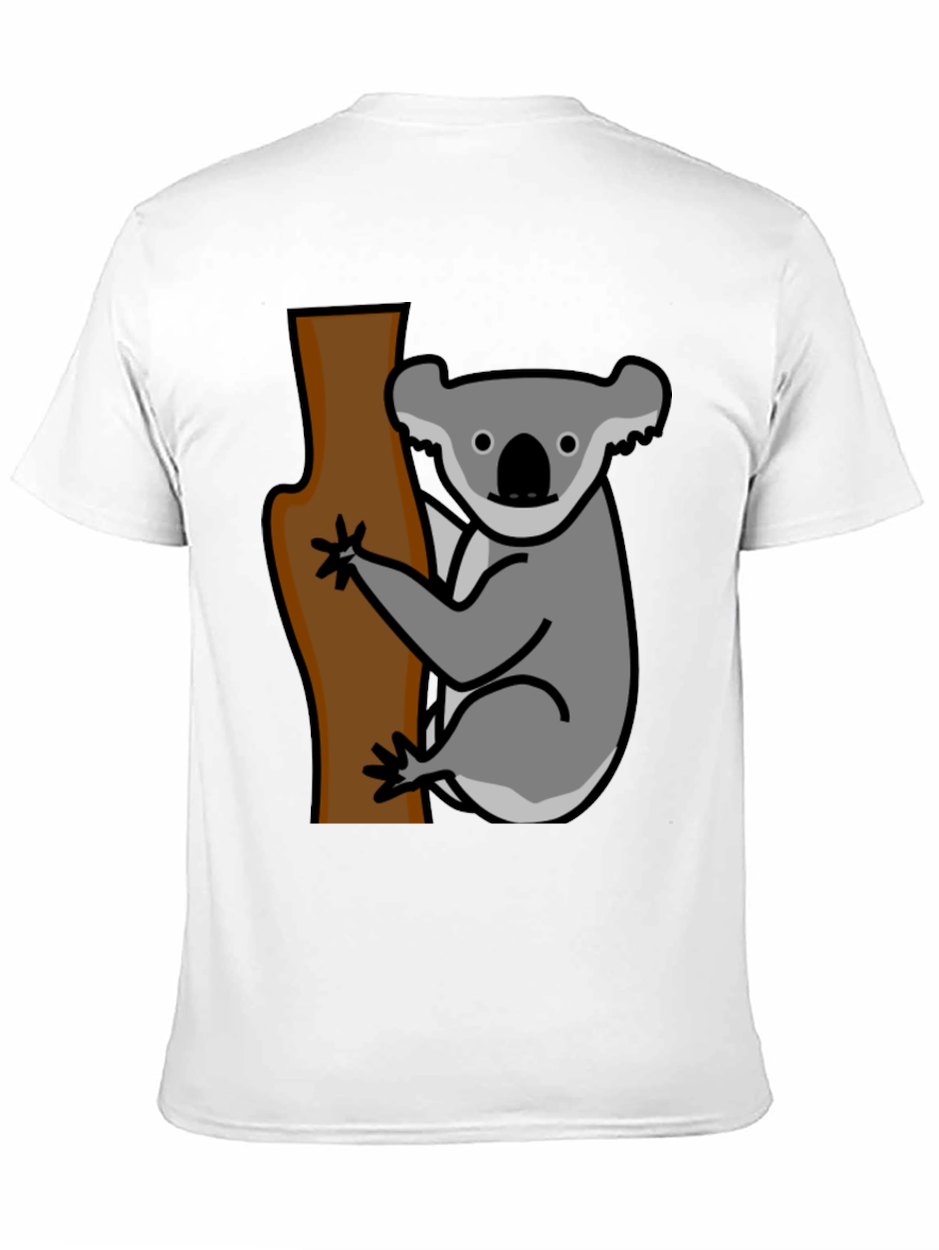 Black Koala Bear Tree T-Shirt - Casual Graphic Tee view 11