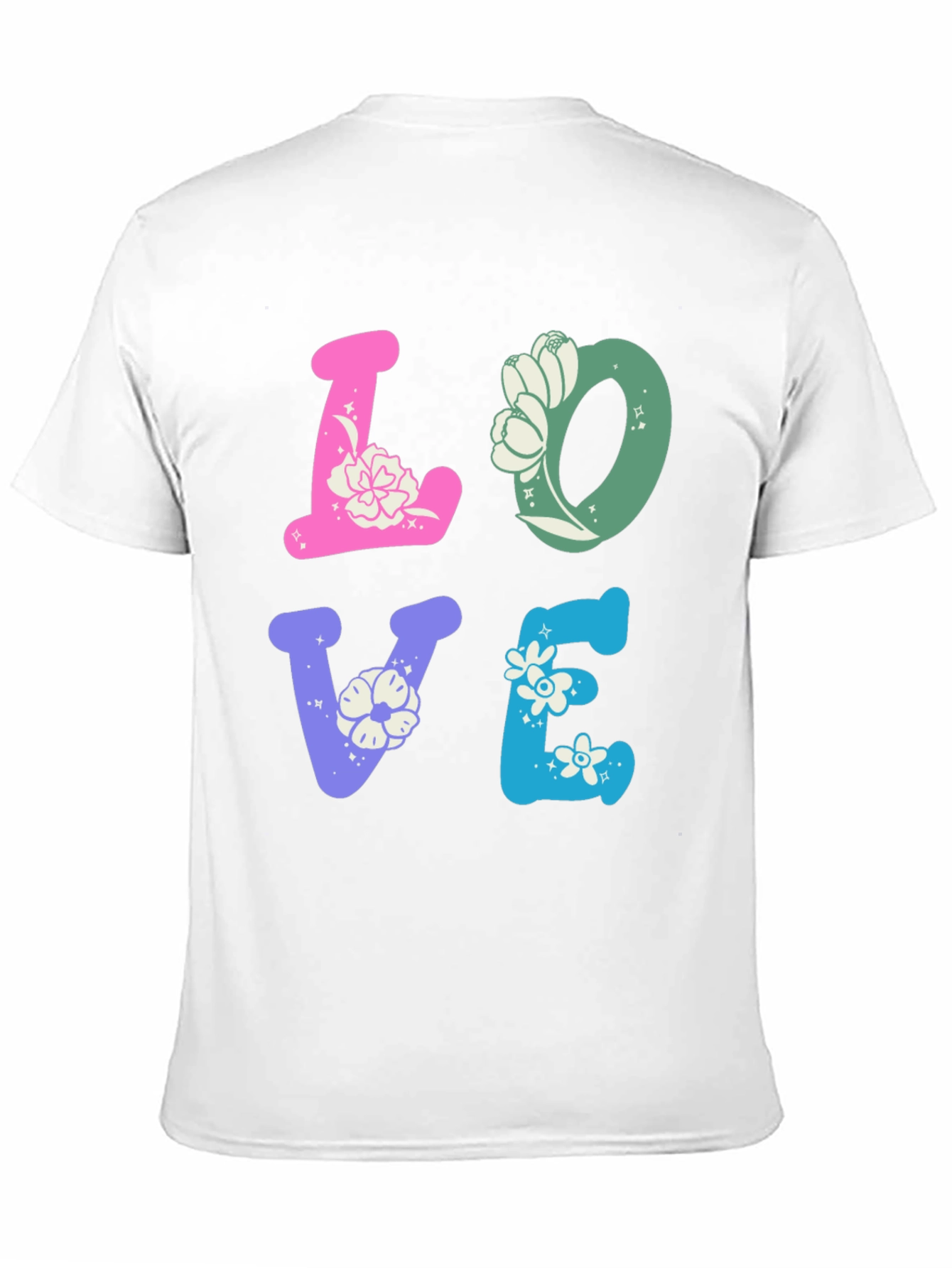 Black Floral LOVE Graphic Tee - Trendy Casual Shirt view 11